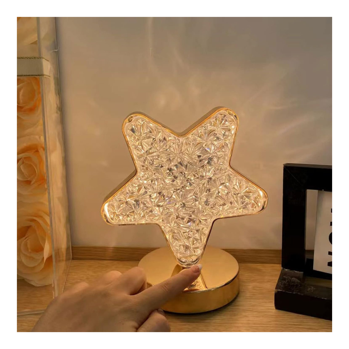 Lampara Estrella de Cristal Luces LED